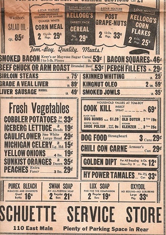 An old ad from the Collinsville Herald, Collinsville IL