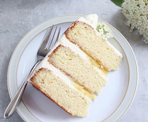 Lemon Elderflower Cake with Buttercream Frosting, Downtown Collinsville Illinois
